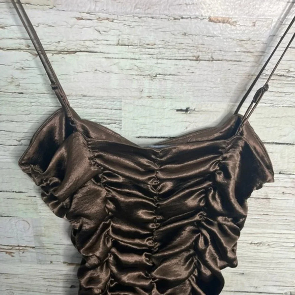 Urban outfitters small brown ruched dress  NWT - Picture 7 of 12